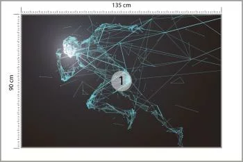 Fototapeta Geometryczny Wzór Biegacza W 3D - obrazek 3