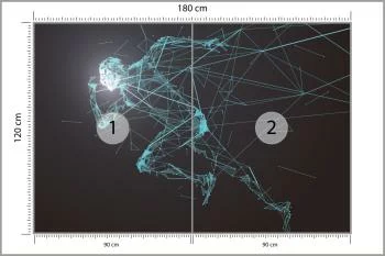 Fototapeta Geometryczny Wzór Biegacza W 3D - obrazek 3