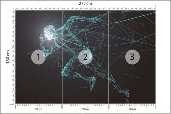 Fototapeta Geometryczny Wzór Biegacza W 3D - obrazek 3
