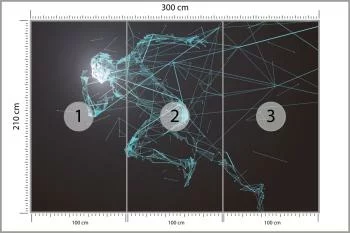 Fototapeta Geometryczny Wzór Biegacza W 3D - obrazek 3