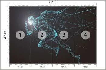 Fototapeta Geometryczny Wzór Biegacza W 3D - obrazek 3