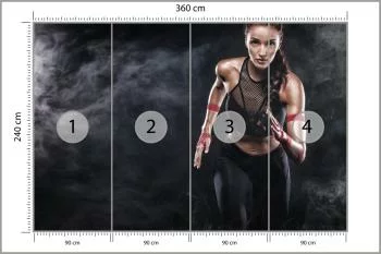 Fototapeta Wysportowana Biegaczka Motywacja 3D - obrazek 3