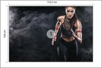 Fototapeta Wysportowana Biegaczka Motywacja 3D - obrazek 3