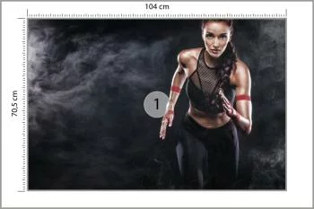 Fototapeta Wysportowana Biegaczka Motywacja 3D - obrazek 3