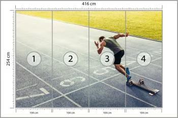 Fototapeta Sprinter Na Torze Biegowym Podczas - obrazek 3
