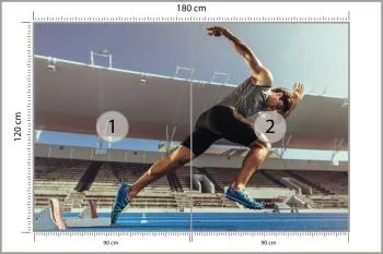 Fototapeta Sprinter Wybiegający Z Bloku Startowego - obrazek 3