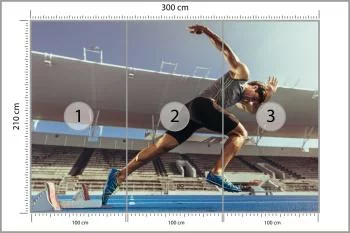 Fototapeta Sprinter Wybiegający Z Bloku Startowego - obrazek 3