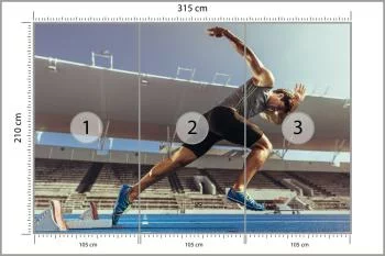 Fototapeta Sprinter Wybiegający Z Bloku Startowego - obrazek 3