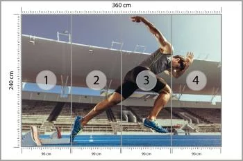 Fototapeta Sprinter Wybiegający Z Bloku Startowego - obrazek 3