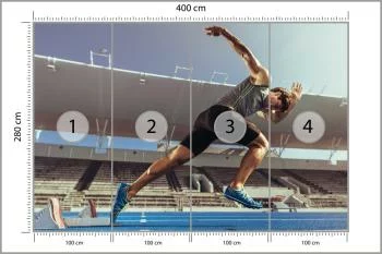 Fototapeta Sprinter Wybiegający Z Bloku Startowego - obrazek 3