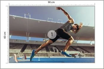 Fototapeta Sprinter Wybiegający Z Bloku Startowego - obrazek 3