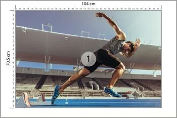 Fototapeta Sprinter Wybiegający Z Bloku Startowego - obrazek 3