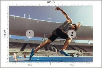 Fototapeta Sprinter Wybiegający Z Bloku Startowego - obrazek 3