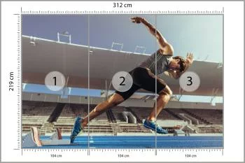 Fototapeta Sprinter Wybiegający Z Bloku Startowego - obrazek 3