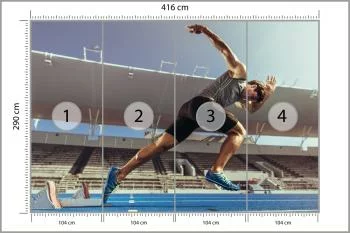 Fototapeta Sprinter Wybiegający Z Bloku Startowego - obrazek 3