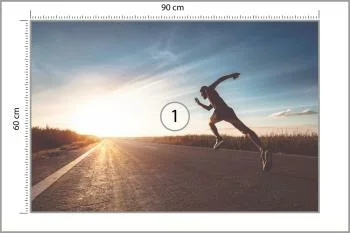 Fototapeta Biegnący Sportowiec Na Drodze 3D - obrazek 3