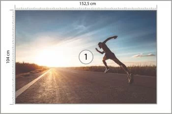 Fototapeta Biegnący Sportowiec Na Drodze 3D - obrazek 3