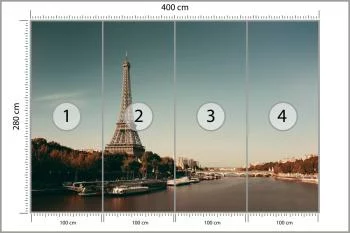 Fototapeta Wieża Eiffla nad Sekwaną - Paryski Widok - obrazek 3