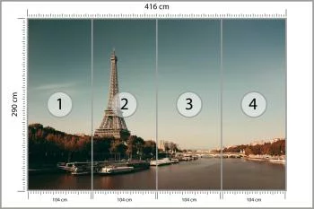 Fototapeta Wieża Eiffla nad Sekwaną - Paryski Widok - obrazek 3
