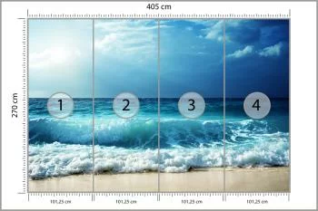Fototapeta Plaża Morze Fale - obrazek 3