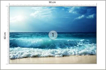 Fototapeta Plaża Morze Fale - obrazek 3