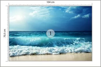 Fototapeta Plaża Morze Fale - obrazek 3