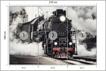 Fototapeta Zabytkowy Parowóz - obrazek 3