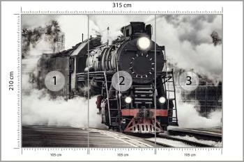 Fototapeta Zabytkowy Parowóz - obrazek 3
