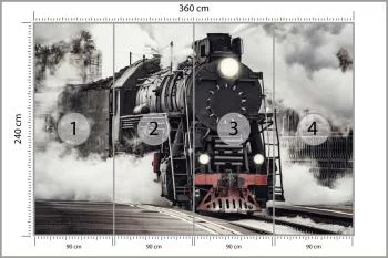 Fototapeta Zabytkowy Parowóz - obrazek 3