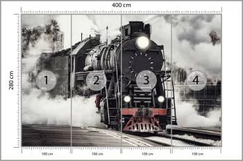 Fototapeta Zabytkowy Parowóz - obrazek 3