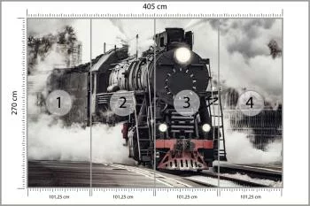 Fototapeta Zabytkowy Parowóz - obrazek 3