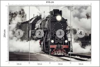 Fototapeta Zabytkowy Parowóz - obrazek 3