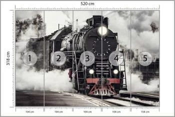 Fototapeta Zabytkowy Parowóz - obrazek 3