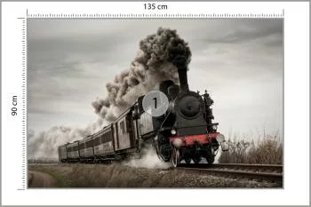 Fototapeta Zabytkowa Lokomotywa W Ruchu - obrazek 3