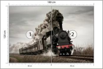 Fototapeta Zabytkowa Lokomotywa W Ruchu - obrazek 3