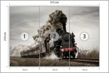 Fototapeta Zabytkowa Lokomotywa W Ruchu - obrazek 3