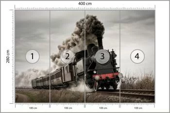 Fototapeta Zabytkowa Lokomotywa W Ruchu - obrazek 3