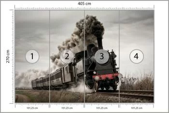 Fototapeta Zabytkowa Lokomotywa W Ruchu - obrazek 3