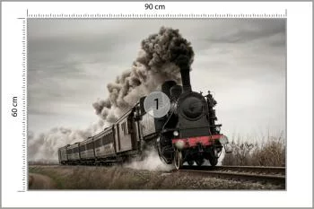 Fototapeta Zabytkowa Lokomotywa W Ruchu - obrazek 3