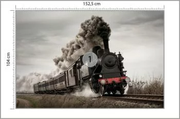 Fototapeta Zabytkowa Lokomotywa W Ruchu - obrazek 3