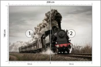 Fototapeta Zabytkowa Lokomotywa W Ruchu - obrazek 3