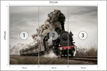 Fototapeta Zabytkowa Lokomotywa W Ruchu - obrazek 3