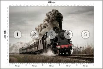 Fototapeta Zabytkowa Lokomotywa W Ruchu - obrazek 3