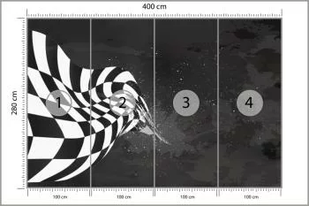 Fototapeta Bolid F1 W Stylu Grunge - obrazek 3