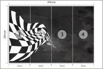 Fototapeta Bolid F1 W Stylu Grunge - obrazek 3