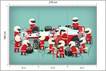 Fototapeta Pit Stop Bolidu F1 - obrazek 3
