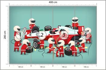 Fototapeta Pit Stop Bolidu F1 - obrazek 3