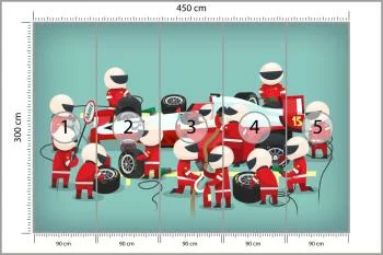 Fototapeta Pit Stop Bolidu F1 - obrazek 3