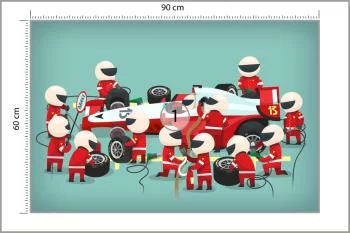 Fototapeta Pit Stop Bolidu F1 - obrazek 3