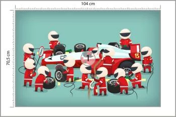 Fototapeta Pit Stop Bolidu F1 - obrazek 3